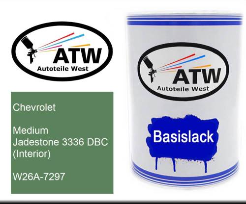 Chevrolet, Medium Jadestone 3336 DBC (Interior), W26A-7297: 500ml Lackdose, von ATW Autoteile West.